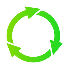 Obraz premium Green circular arrows, usage, clean environment, pollution, save the planet, ecology, nature, zero waste, reduce, reuse, recycle, eco, biodegradable materials, natural, organic, microplastics. Vector