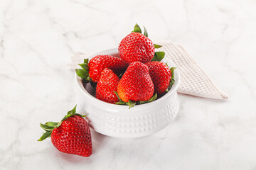 Sweet srawberry in the bowl