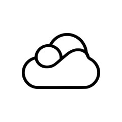 cloud line art logo vector illustration template design