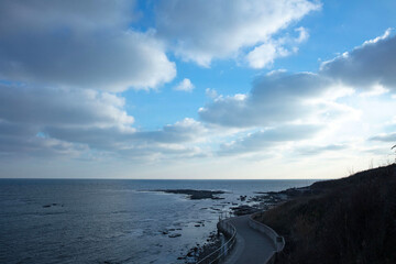 clouds over the sea