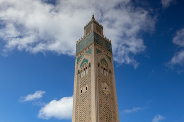 Hassan II Mosque, second largest functioning mosque in Africa.Casablanca, Casablanca-Settat, Morocco