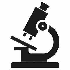 Health and Medical Concept Microscope vector silhouette	