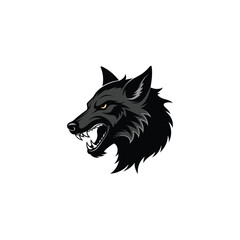 black dog portrait wolf, animal, dog, head, vector, tattoo, illustration, wild, cartoon, black, lion, isolated, white, face, predator, canine, mammal, wildlife, mascot, beast, angry, symbol, cat, art,