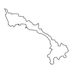 Saint George Basseterre Parish map, Saint Kitts and Nevis.
