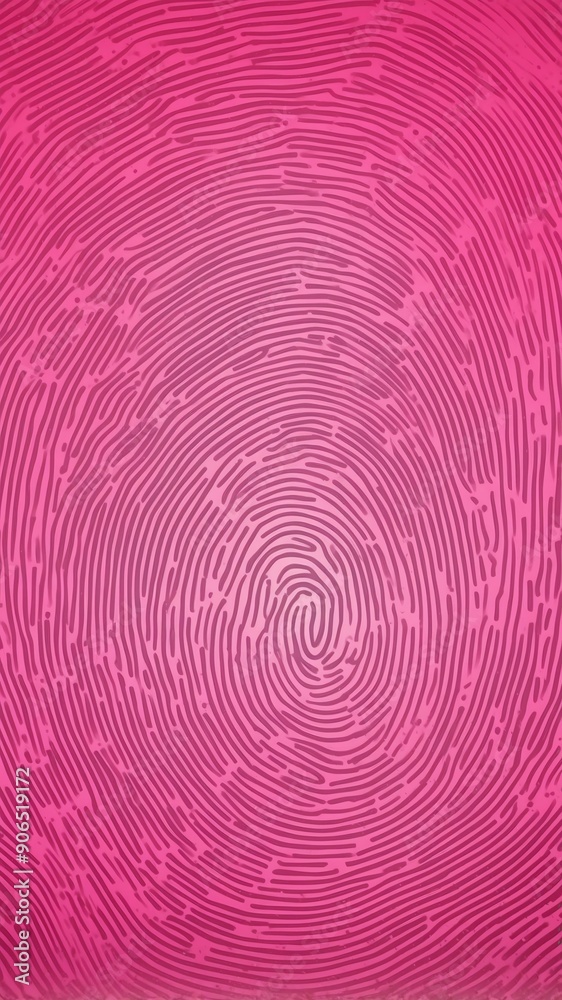 Aufkleber pink digital fingerprint scan pattern technology abstract background with copy space