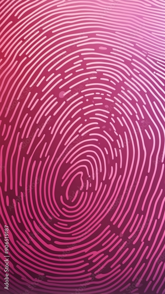 Aufkleber pink digital fingerprint scan pattern technology abstract background with copy space