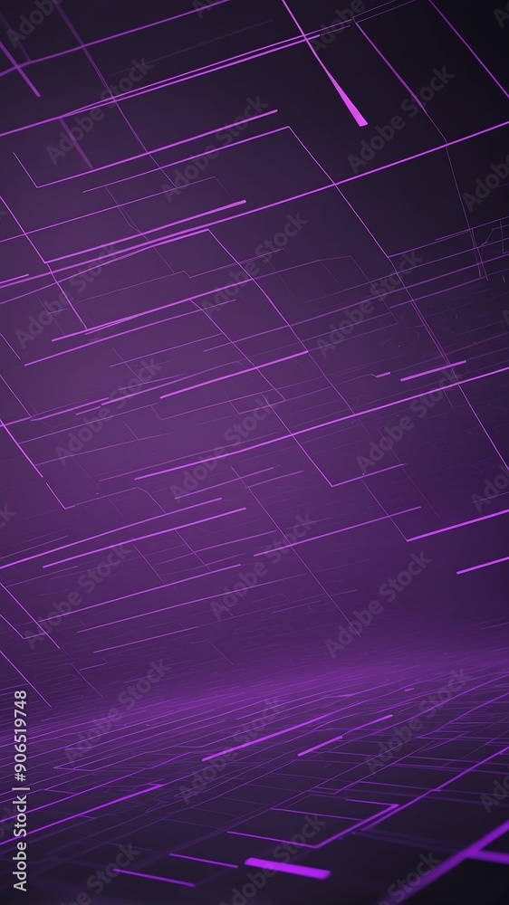 Poster purple futuristic grid lines pattern technology abstract background with copy space