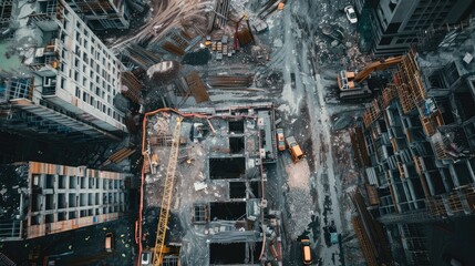 Obraz premium Aerial View of a Construction Site