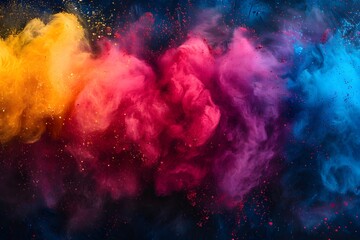 Dynamic Dust Spray: Colorful Background for Creative Marketing