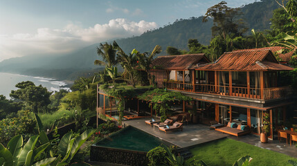 Panoramic view of villa