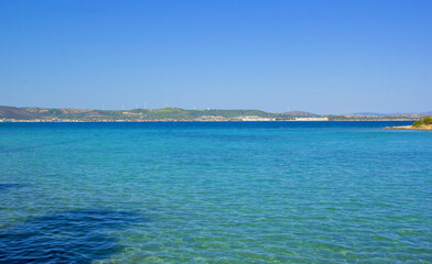 beautiful scene of beach in the summer