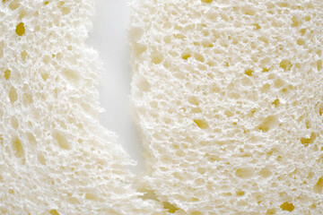 White bread texture background. Close up sliced bread.