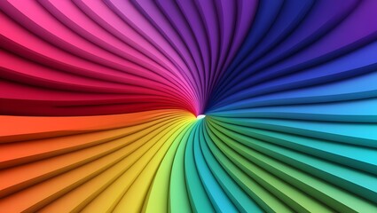 8K Rainbow Curvilinear Design Colorful and Smooth Background