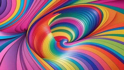 Obraz premium 8K Rainbow Curvilinear Design Colorful and Smooth Background