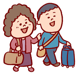 母を想う優しい息子の親孝行のシーン