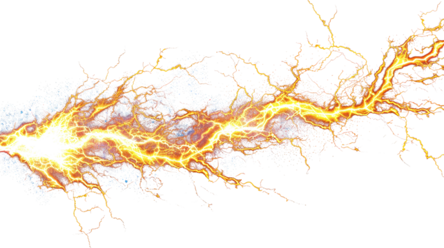 orange lightning bolt effect transparent background PNG clipart