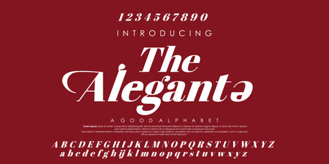 Elegant Serif Font The Aleganta - Modern Calligraphy Typeface, Stylish Alphabet for Wedding Invitations and Luxury Branding