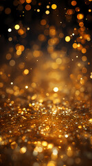 Digital golden flashing abstract graphic poster background