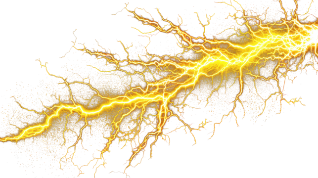 yellow lightning bolt effect transparent background PNG clipart