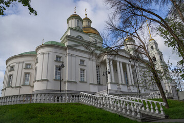 Spassky Cathedral in early spring. Penza, Russia