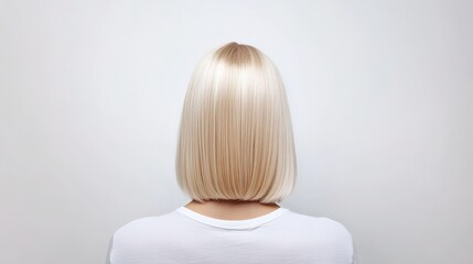Naklejka premium プラチナブロンドの女性の背中