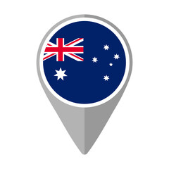 Australia Flag on Location Pin