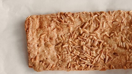 Coca de pine nuts y puff pastry of San Juan.
