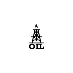 Oil rig icon isolated on white background