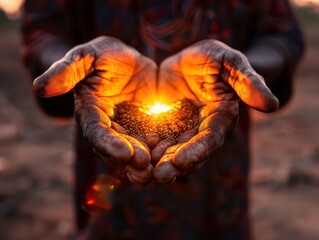 Philanthropic work with volunteers providing aid in crisis situations, Humanitarian, Warm hues, Photography