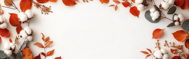 Obraz premium Autumn Inspired Frame With Natural Elements