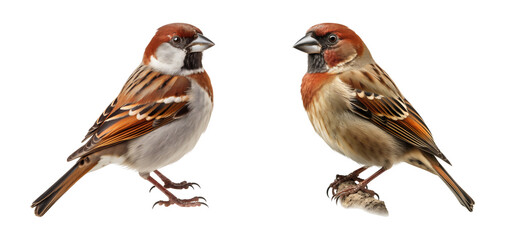 Fototapeta premium Set of sparrows bird.