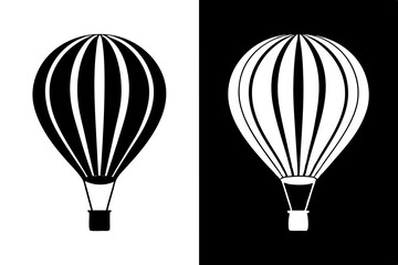 Capture the Sky: Beautiful Hot Air Balloon Silhouette Illustrations, Air Balloon Silhouette Designs for Your Projects