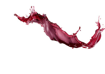 syrup red splash with droplets and bauble, isolated on a transparent background with a PNG format. syrup red flowing design