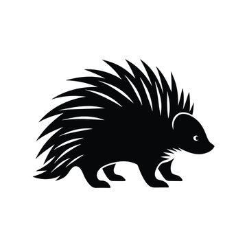 recommend clip art: a silhouette of a porcupine illustration
                    