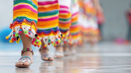 A detailed photo of a traditional dance performance.