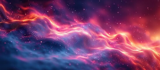 Obraz premium Abstract Nebula with Pink and Orange Colors