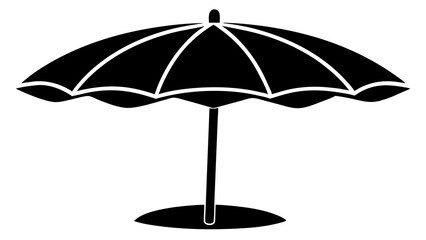 Stylish Beach Umbrella Silhouette Designs for Your Summer Projects, Elegant Beach Umbrella Silhouette