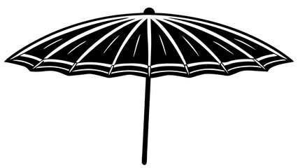 Stylish Beach Umbrella Silhouette Designs for Your Summer Projects, Elegant Beach Umbrella Silhouette