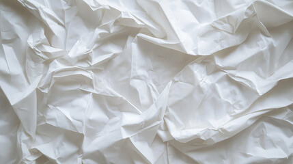 Obraz premium white crumpled paper, crumpled paper texture background