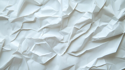 Fototapeta premium white crumpled paper, crumpled paper texture background
