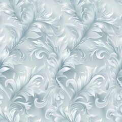 Seamless pattern of smooth delicate frost patterns