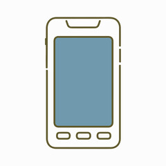 A simple drawing of a mobile phone