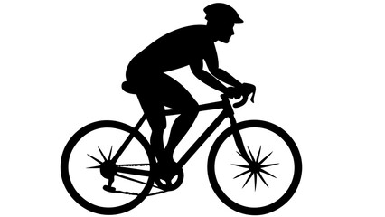 Dynamic Bicycle Rider Silhouette Designs for Active Lifestyle Projects,  Bicycle Rider Silhouette Images for Cycling Enthusiasts