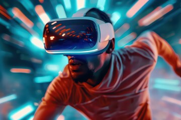 In a splash of dynamic motion, sports enthusiasts engage in immersive experiences using augmented reality and smart wearables