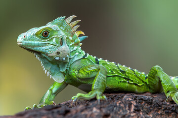 green plumed basilisk lizard