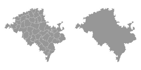 Tatarstan map, administrative division of Russia. Vector illustration.