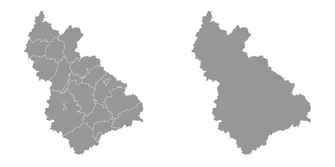 Fototapeta premium Vladimir Oblast map, administrative division of Russia. Vector illustration.