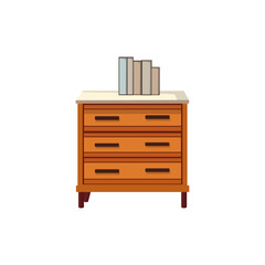 Cupboard minimalist vector illustration ,simple transparent graphic element .Isolated on white background