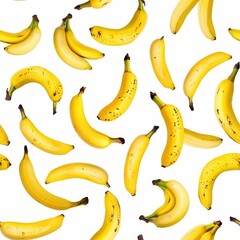 Seamless pattern background of fresh yellow goden banana fruit