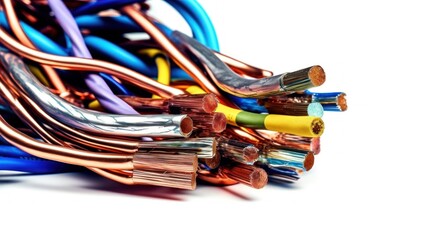 Close-up of Stripped Electrical Wires